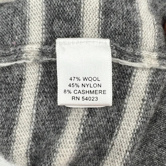 Banana Republic Wool Cashmere Blend Dress Gray‎ Striped Style 884306 Size Medium - Picture 9 of 9